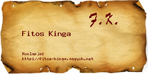 Fitos Kinga névjegykártya