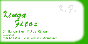 kinga fitos business card